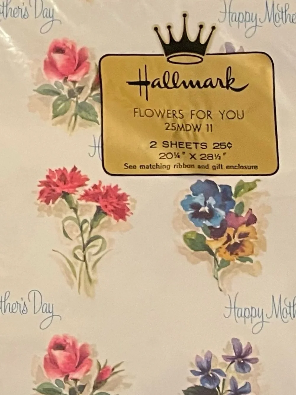 1 pk Vintage New OS Hallmark Ambassador 1970’s Floral “Flowers For You” SEALED